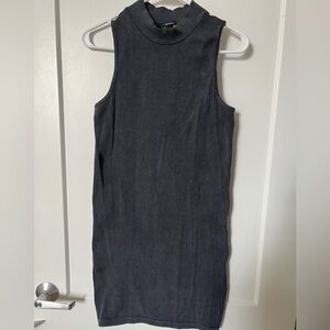 Forever 21 Ribbed Sleeveless Dress in grey/blue